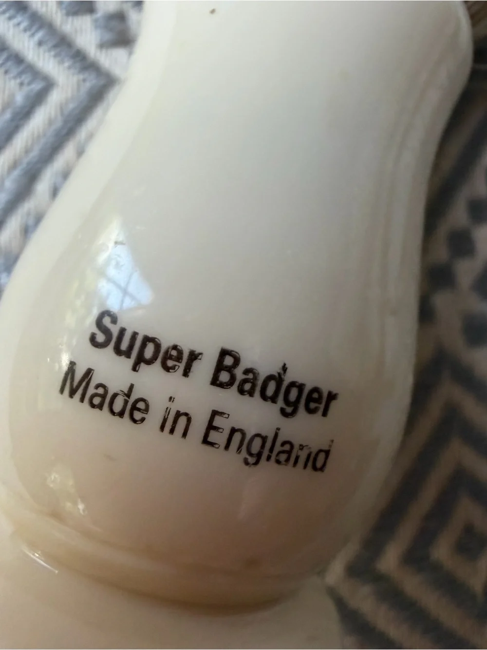 Ivory Shaving Brush – super Badger England With Stand/ Merchant Rhoades